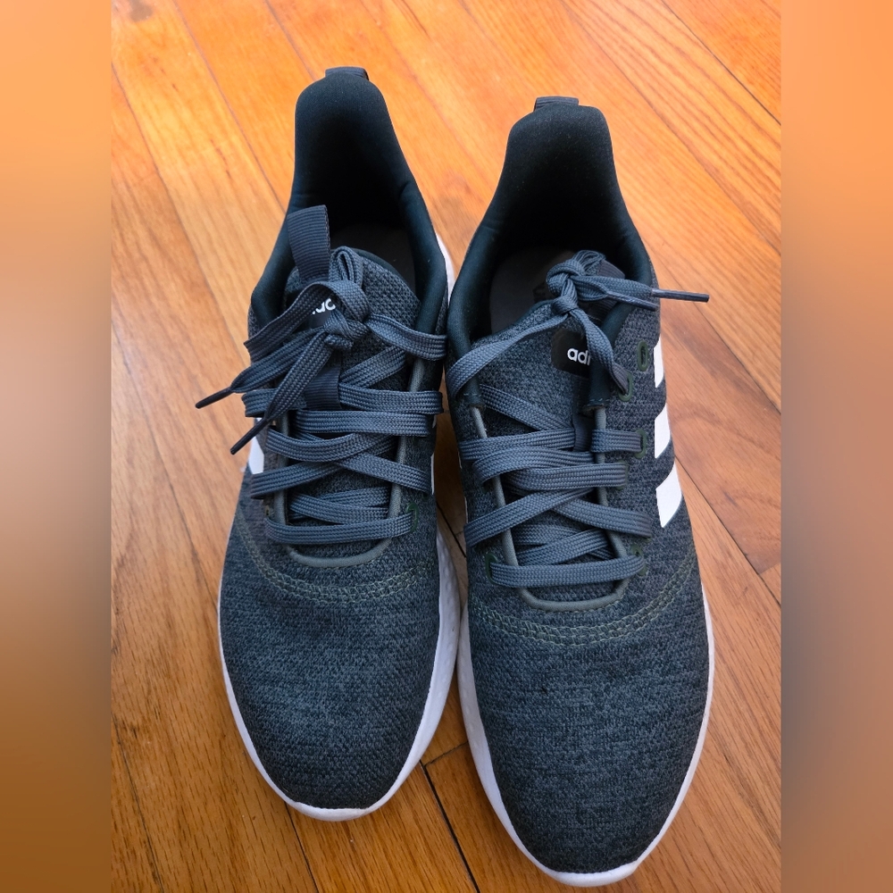 Green Adidas Cloudfoam Comfort Tennis Shoe Athletic Women Size 10 - Picture 14 of 16